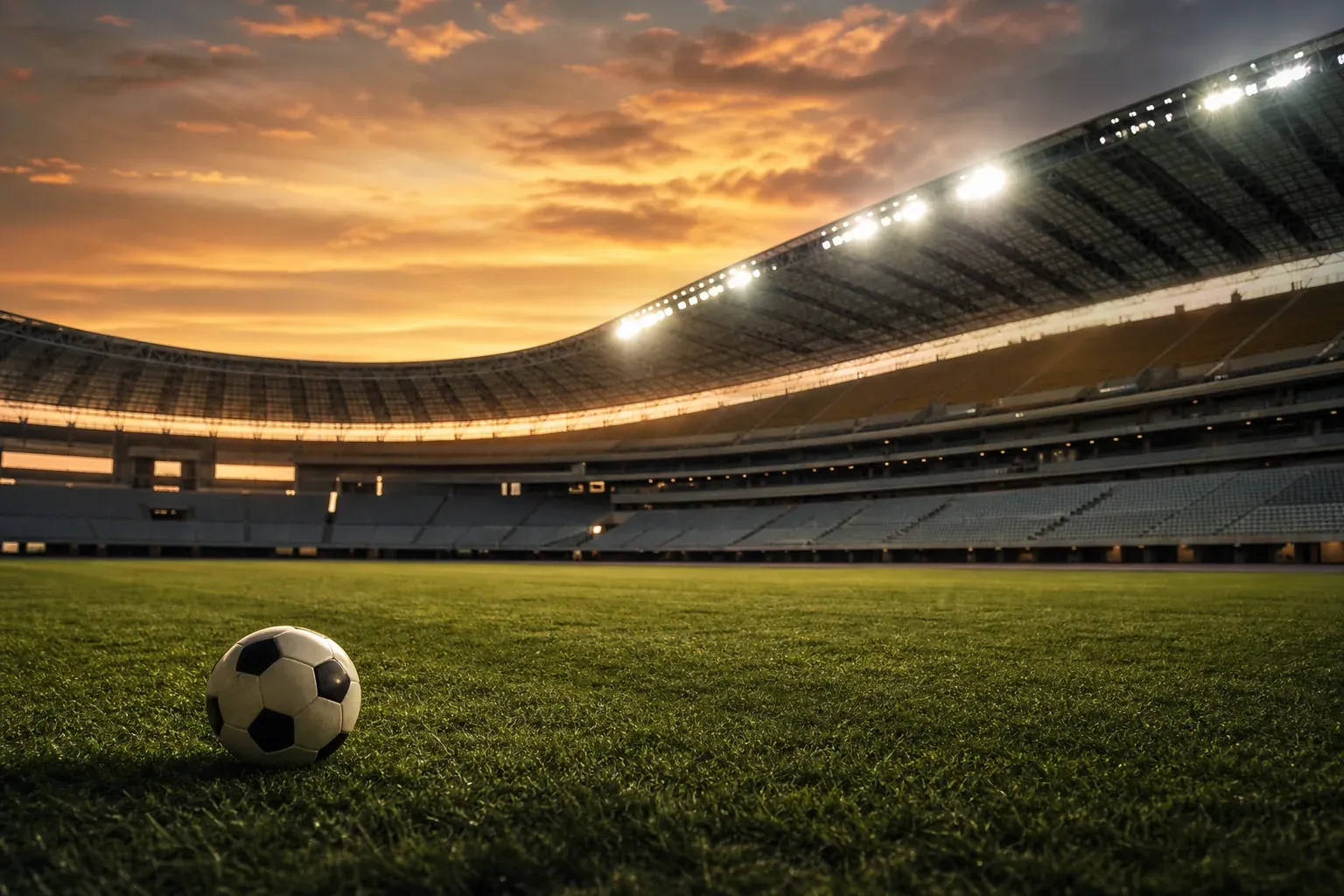 Lionel Messi quittant un stade de football sous les lumières, entouré de photographes, dans un contexte éditorial réaliste.
